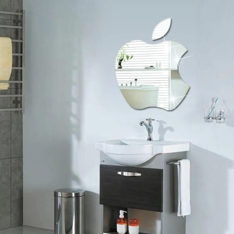 Apple shape Acrylic wall Mirror Self Adhesive, decoration