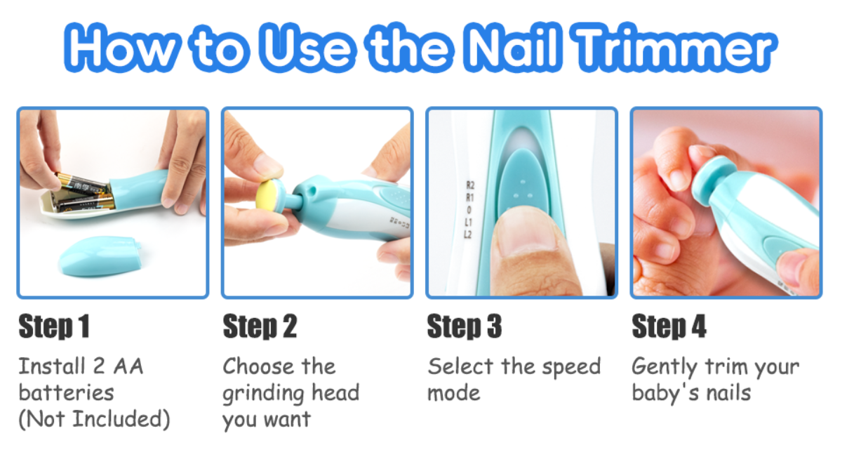 Baby Nail Trimmer-Electric, 6 in 1 Baby Nail Clipper