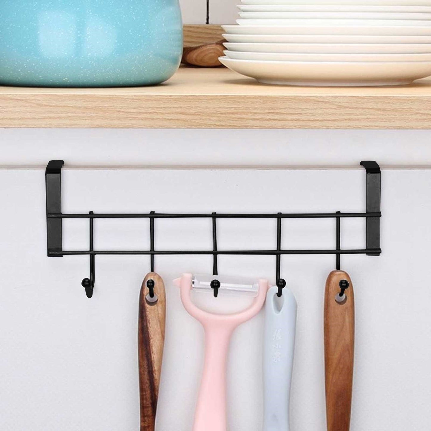 Door Hanger with 7 Hooks,Door Towel Hook Organize