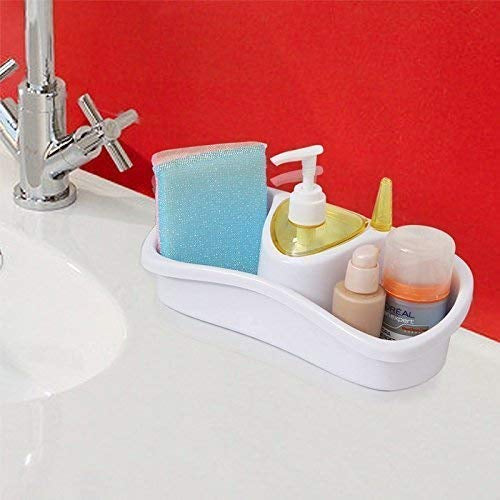 3 In 1 Soap Dispenser And Sponge Holder For Kitchen & Bathroom