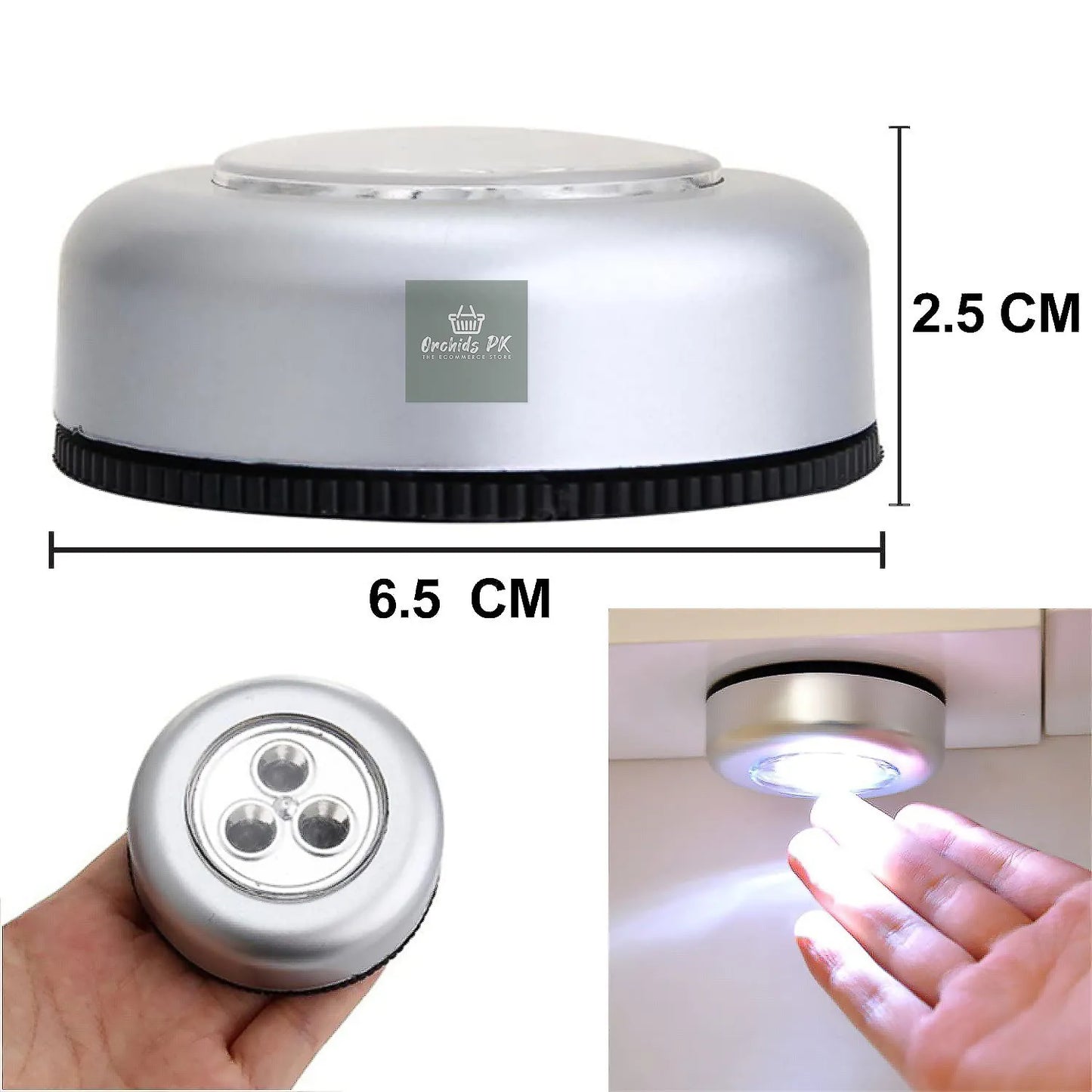 LED Push Button Tap Light for Kitchen-Wardrobe