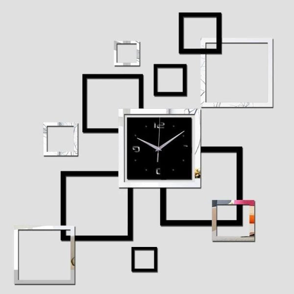 3D Acrylic DM-01 Clock- Acrylic Mirror Ring Wall Clock