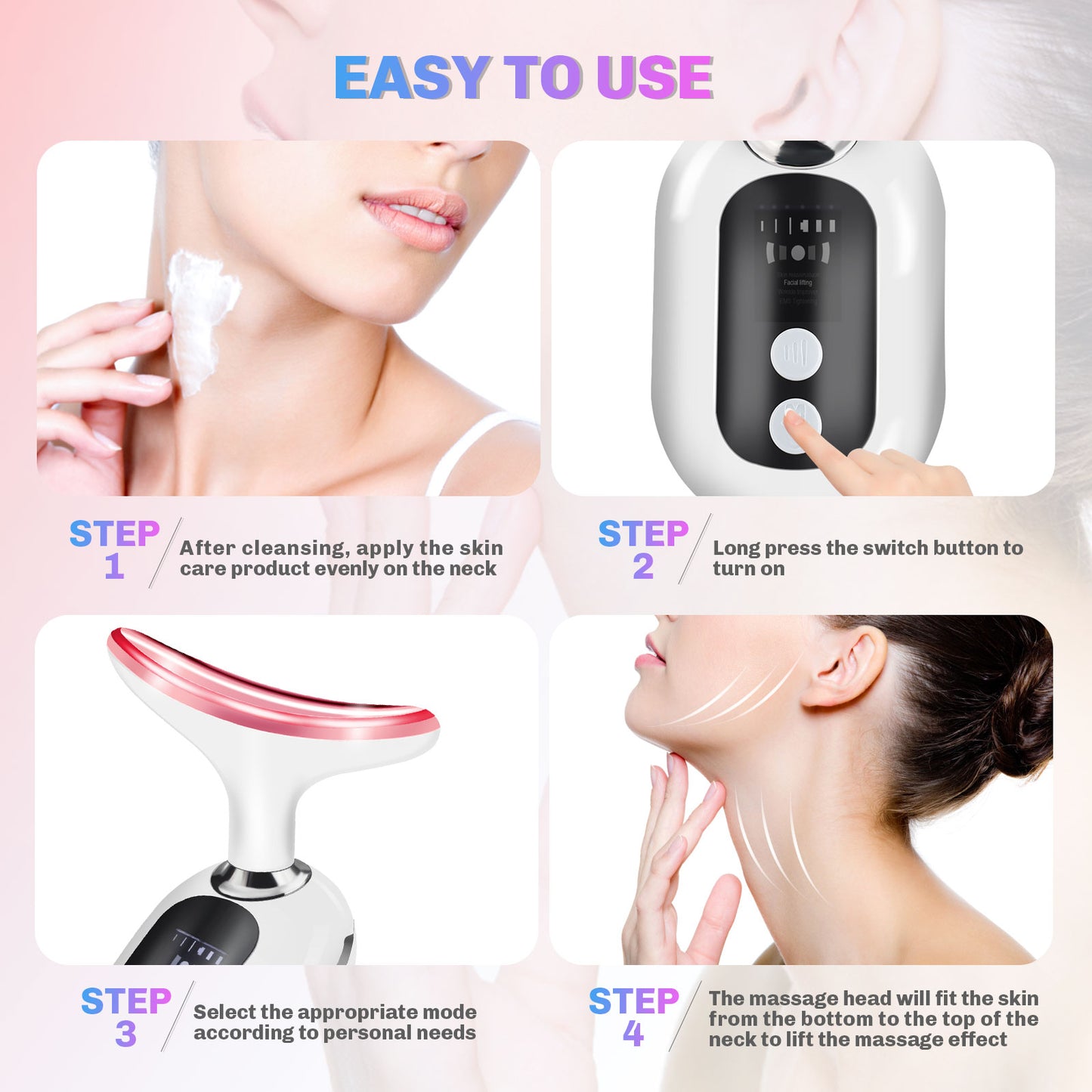 Anti Wrinkles/Anti-Aging Face Neck Skin Massager 4-in-1