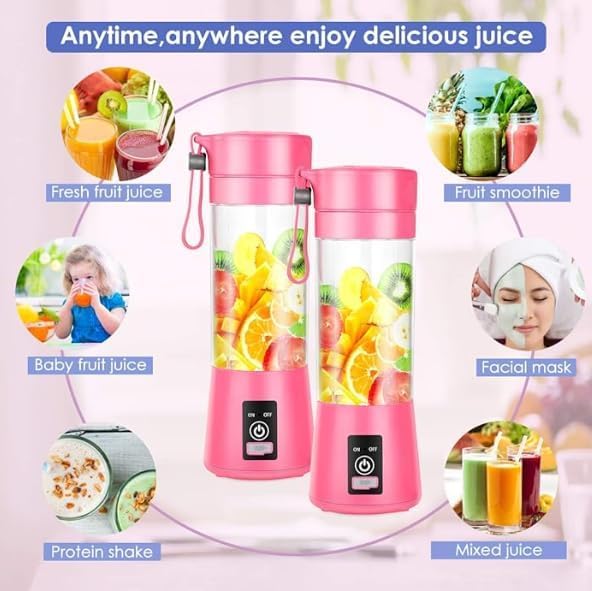 Portable Blender, Personal Size Blenders with USB Rechargeable, Mini Fruit Juice Mixer