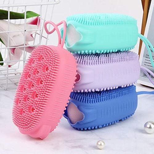 Silicone Bubble Bath Quick Foaming Scrubbing Soft Brush, Body cleaner brush