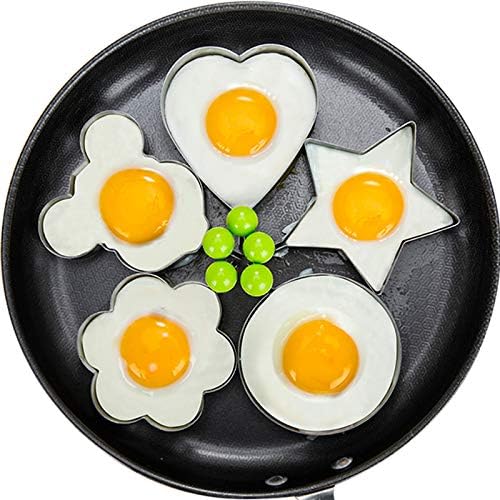 5pcs Stainless Steel Omelet Shaper Fried Egg Mold