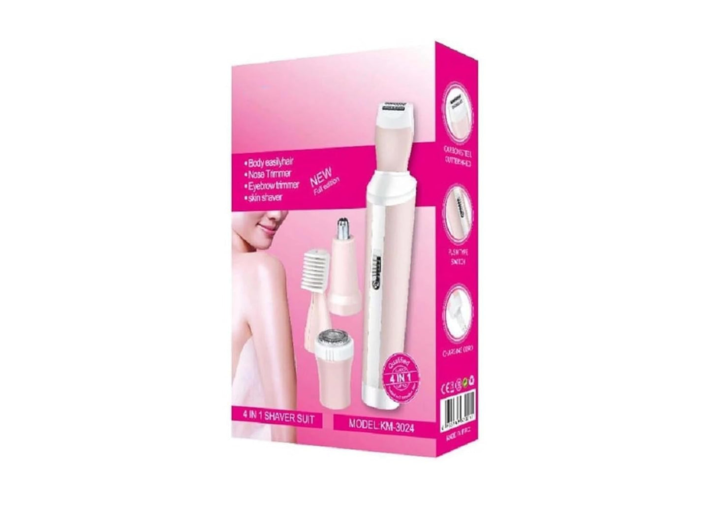 KM 3024 Professional Ladies Shaver Trimmer 90 min Runtime (4 in 1)