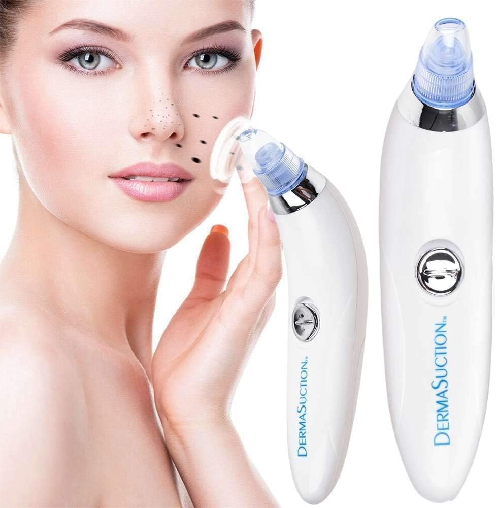 Derma Suction Blackhead Remover Pore Cleaning Device with 4 Interchangeable Suction