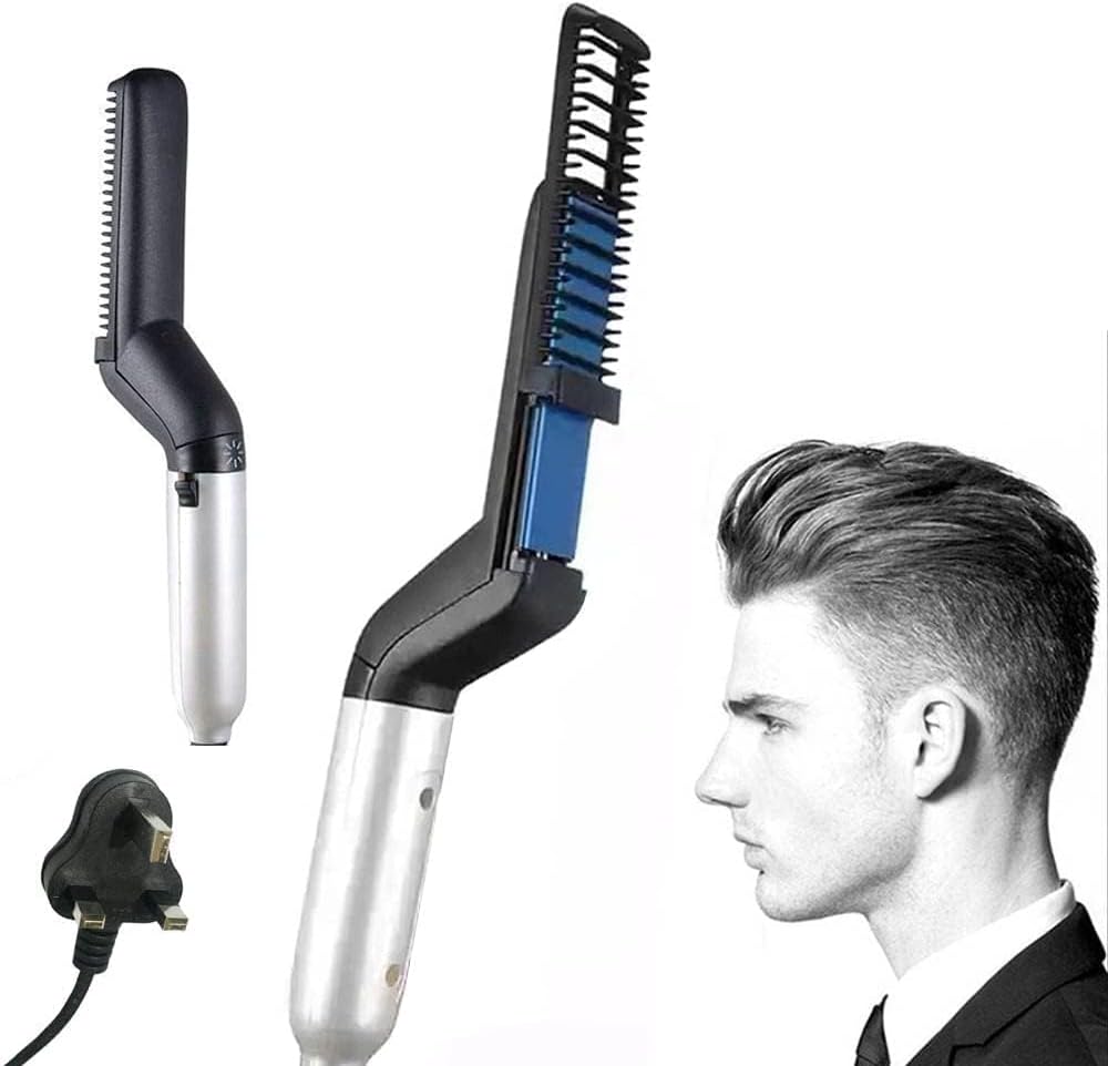 Beard Straightener for Men, Hair Straightener Brush