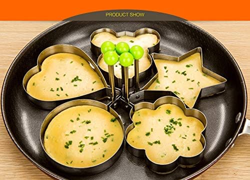 5pcs Stainless Steel Omelet Shaper Fried Egg Mold