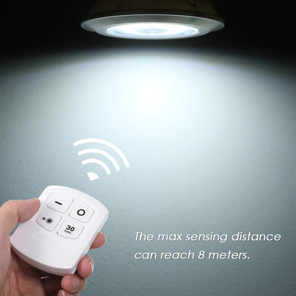 3 Pack with Remote Controller Brightness Adjustable Wireless Dimmable Touch Sensor Control Night, Lamp Under Cabinet