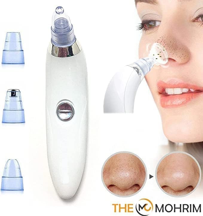 Derma Suction Blackhead Remover Pore Cleaning Device with 4 Interchangeable Suction