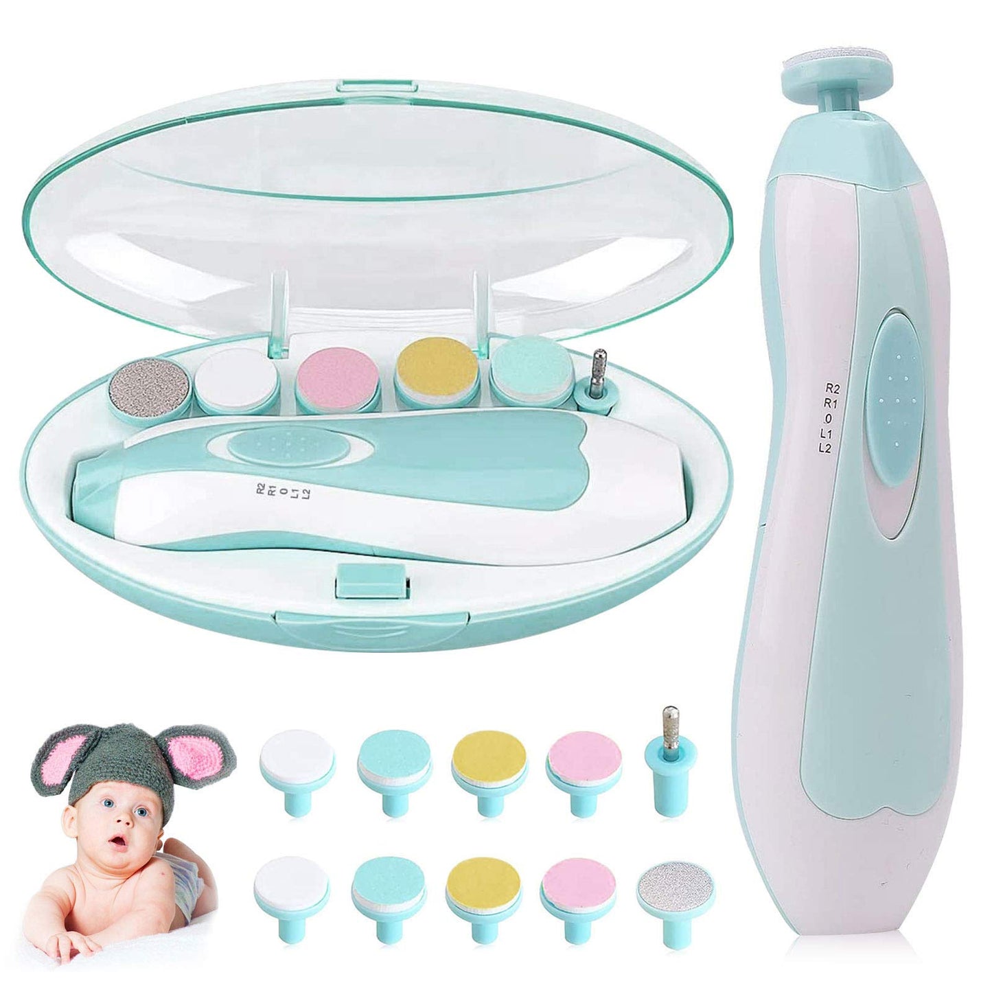 Baby Nail Trimmer-Electric, 6 in 1 Baby Nail Clipper