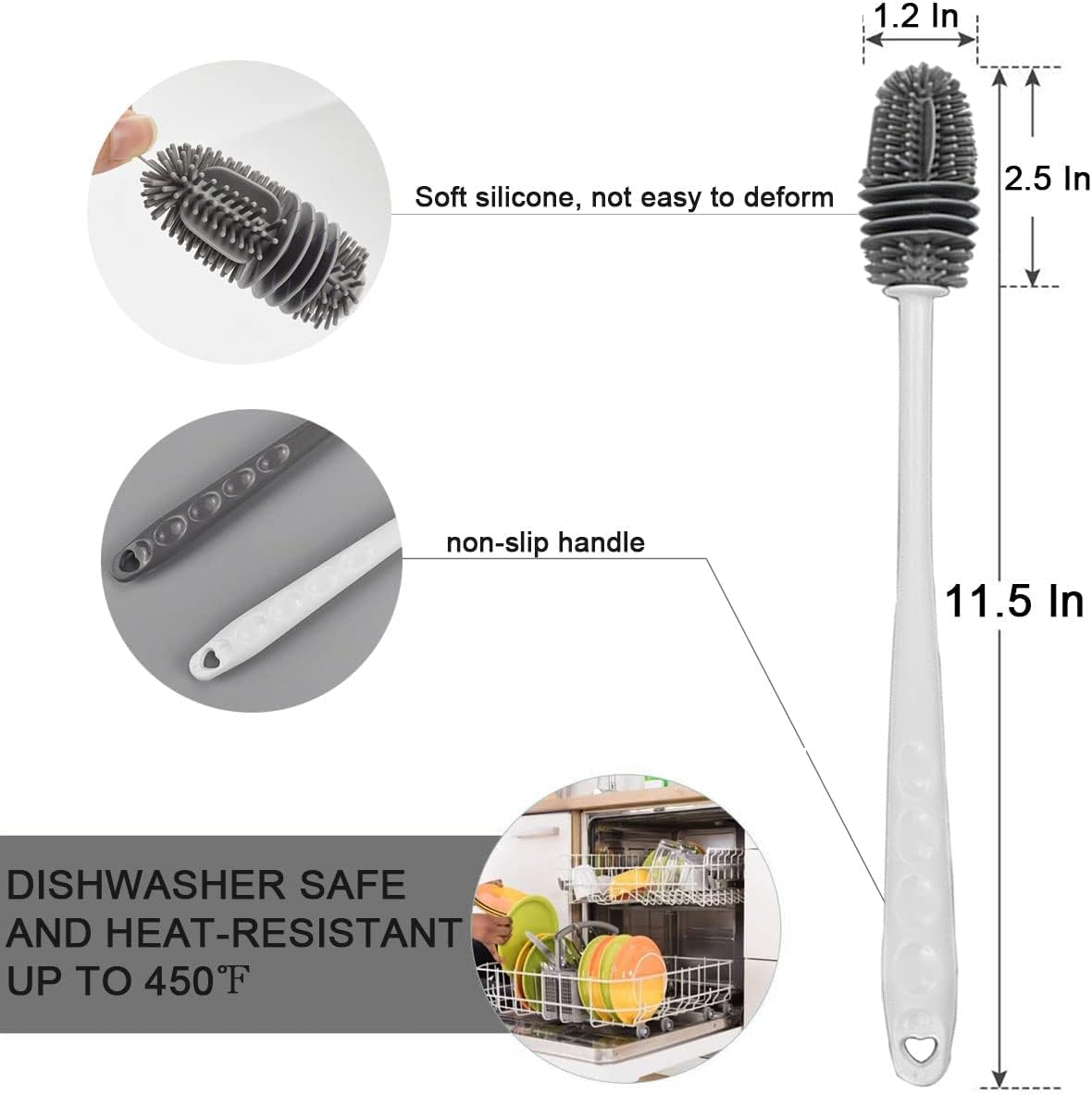 Silicon Brush for Feeder/ bottle Cleaning- Multiple uses