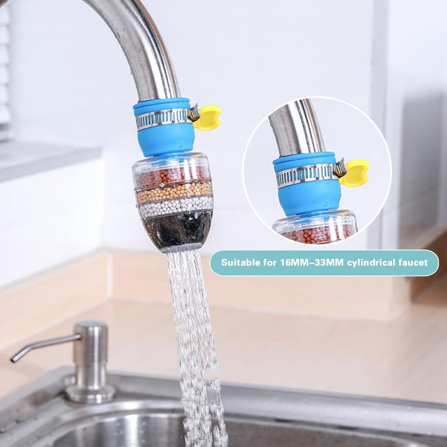 Faucet Extender Filter: Layer Filtration System for Kitchen Sink & Bathroom Tap