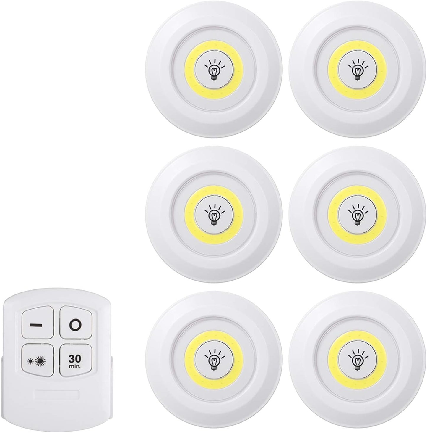 3 Pack with Remote Controller Brightness Adjustable Wireless Dimmable Touch Sensor Control Night, Lamp Under Cabinet