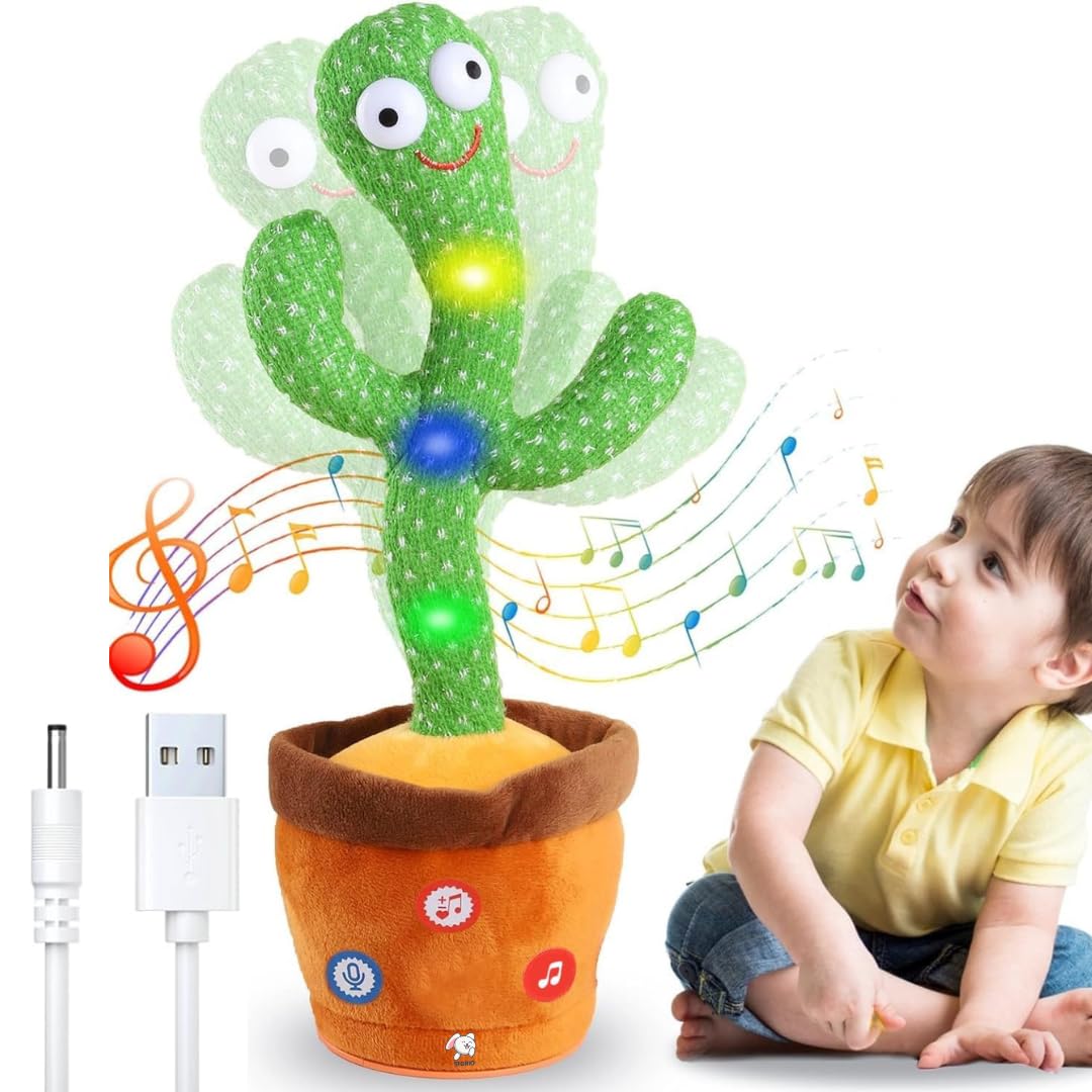 Cactus Baby Toys for Kids Dancing, Cactus Toys Can Sing Wriggle & Singing, Recording Repeat, Talking Toy