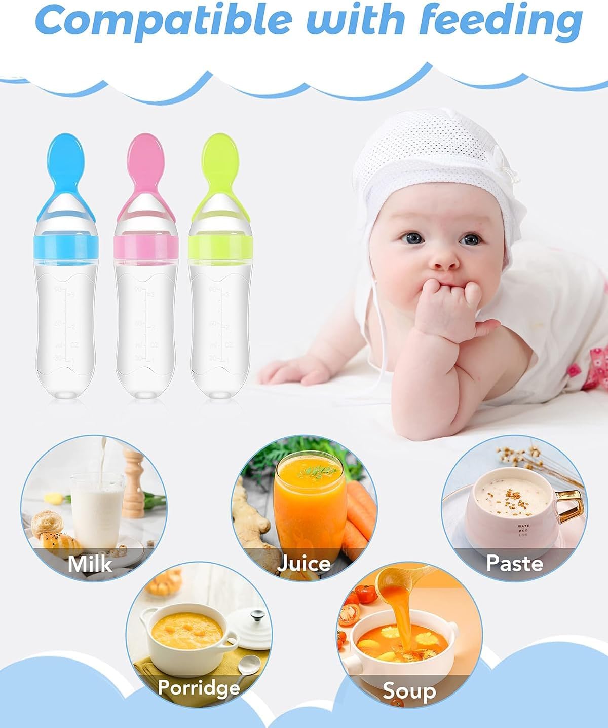 Baby Spoon Feeder & pacifier for vegetable, fruits & syrup