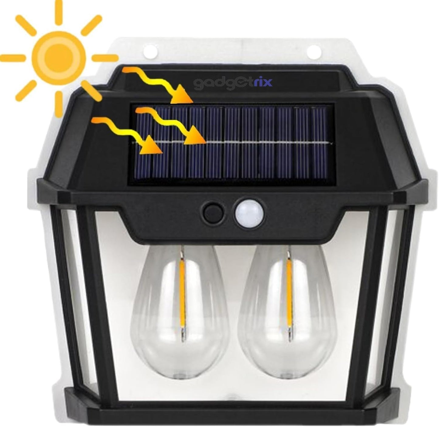 Solar Wall Light with Motion Sensor, Wireless Auto Chargeable