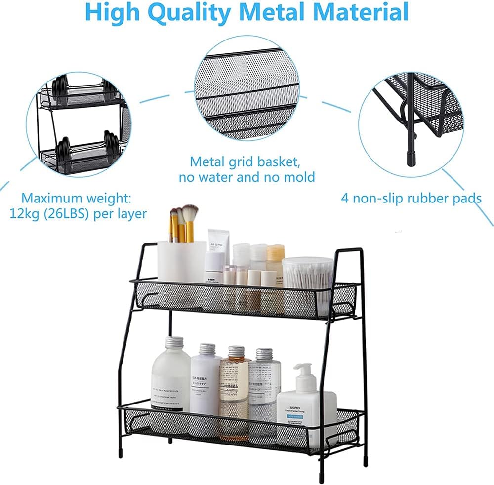 Spice rack organizer metal, 2 tier Spice Rack Organizer, storage shelf Rack