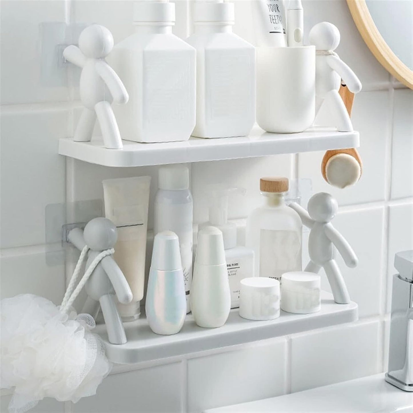 Creative Wall Shelf for Kitchen & Bath Organizer-No Drill-Holder Rack