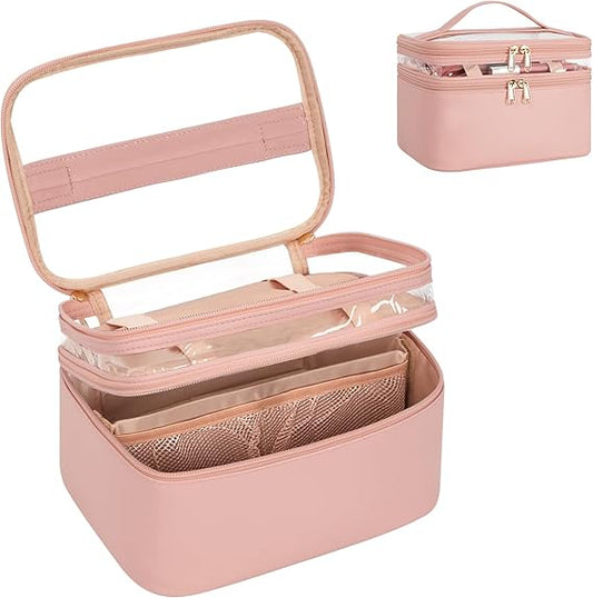 Makeup Bag, Portable Cosmetic Bag, Large Capacity Travel Makeup Case Organizer