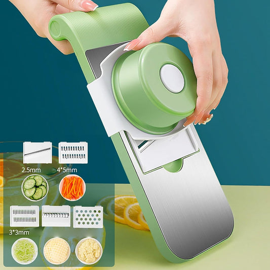 5 in 1 Vegetable Cutter Stainless Steel Multifunctional Grater