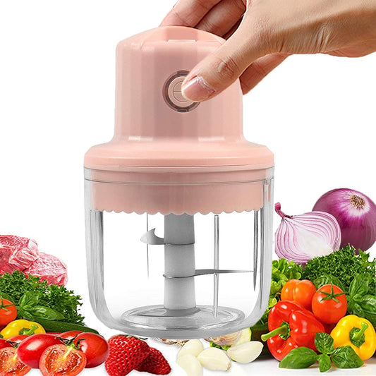 Electric USB Rechargeable Mini Chopper, High Power, Chop-Onion-Ginger-Vegetable-Pepper-Spices