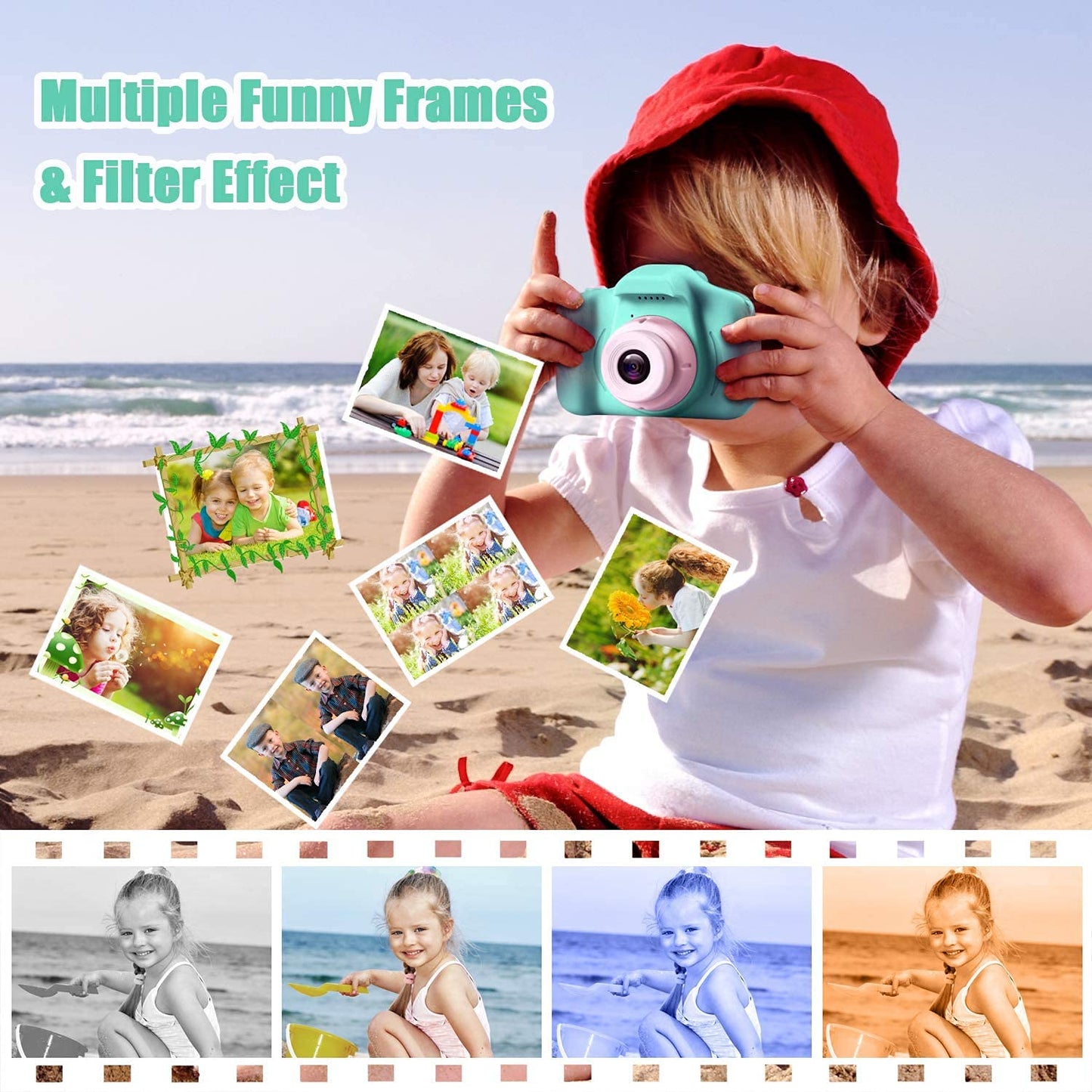 Kids Camera for Girls Boys, Kids Selfie Camera Toy 13MP 1080P HD Digital Video Camera for Toddler