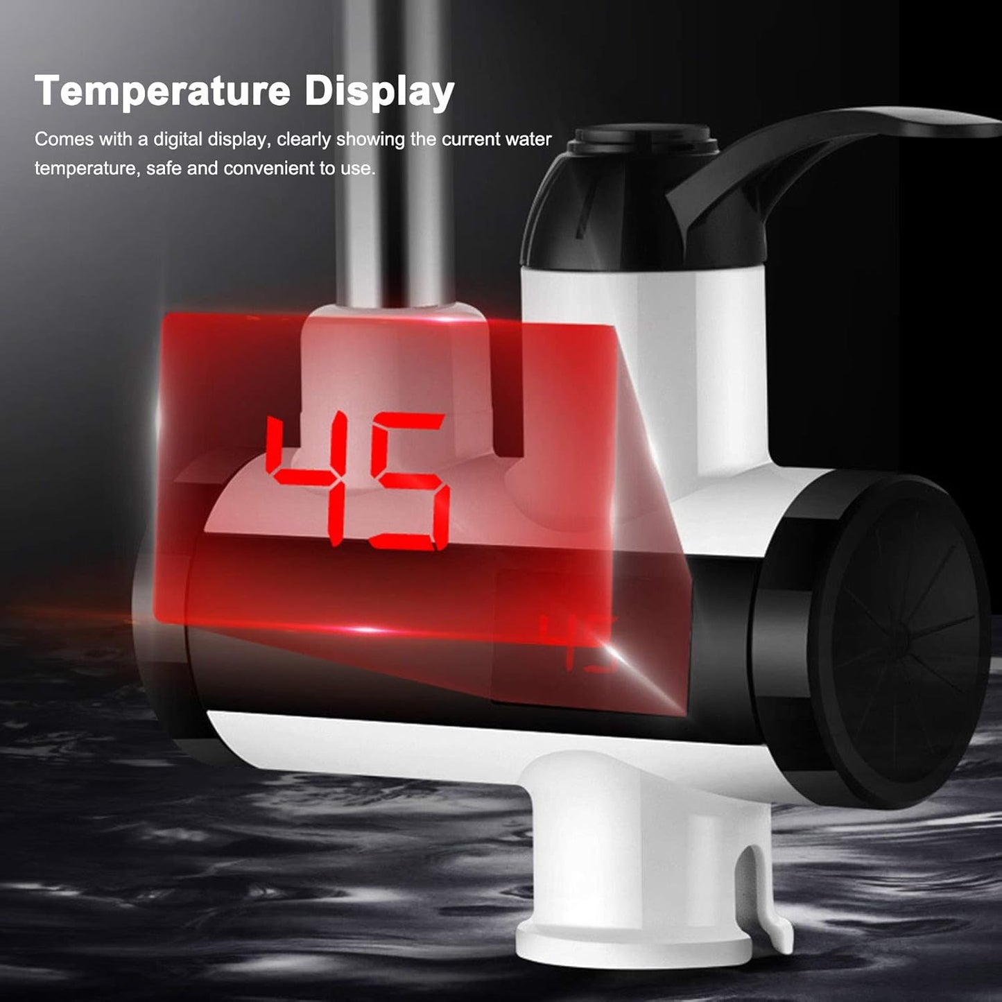 Instant Hot Water Faucet Electric Water Heater Tap with LED Digital Display