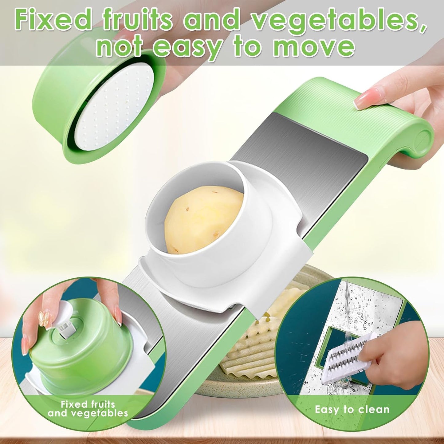 5 in 1 Vegetable Cutter Stainless Steel Multifunctional Grater