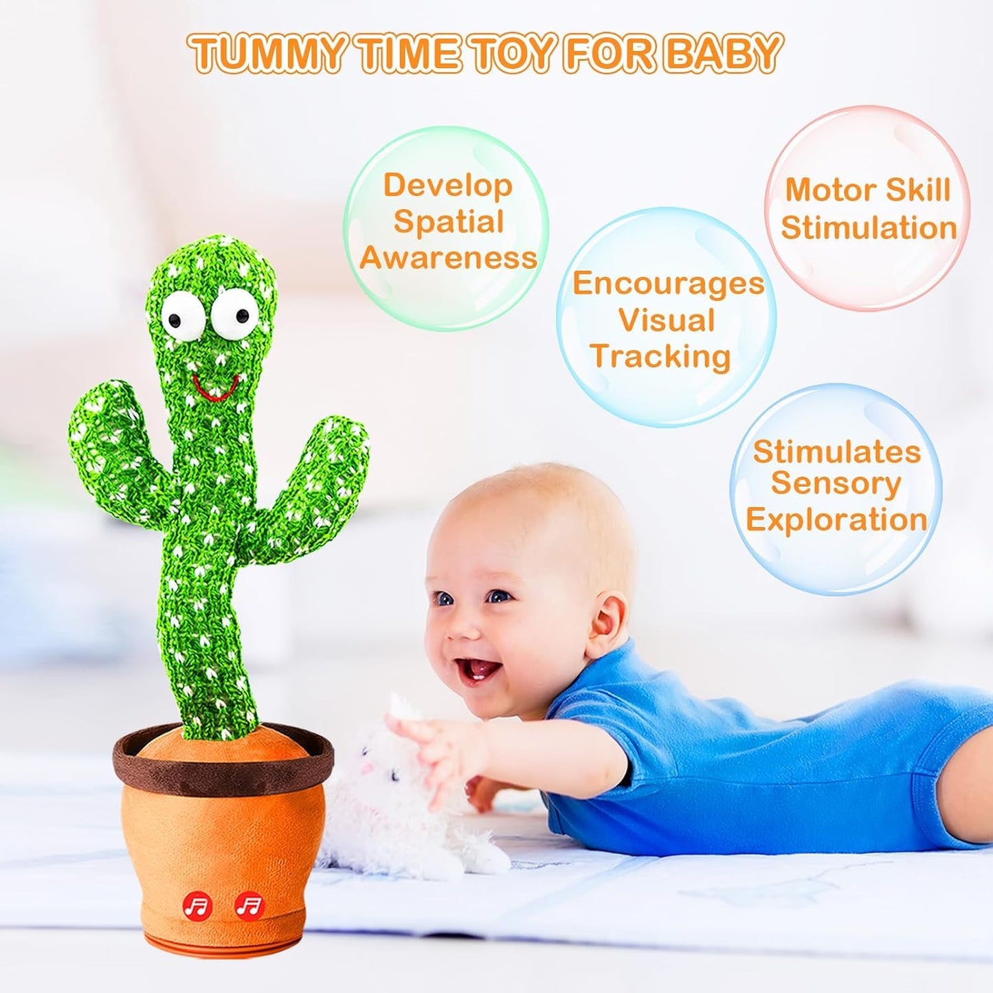 Cactus Baby Toys for Kids Dancing, Cactus Toys Can Sing Wriggle & Singing, Recording Repeat, Talking Toy