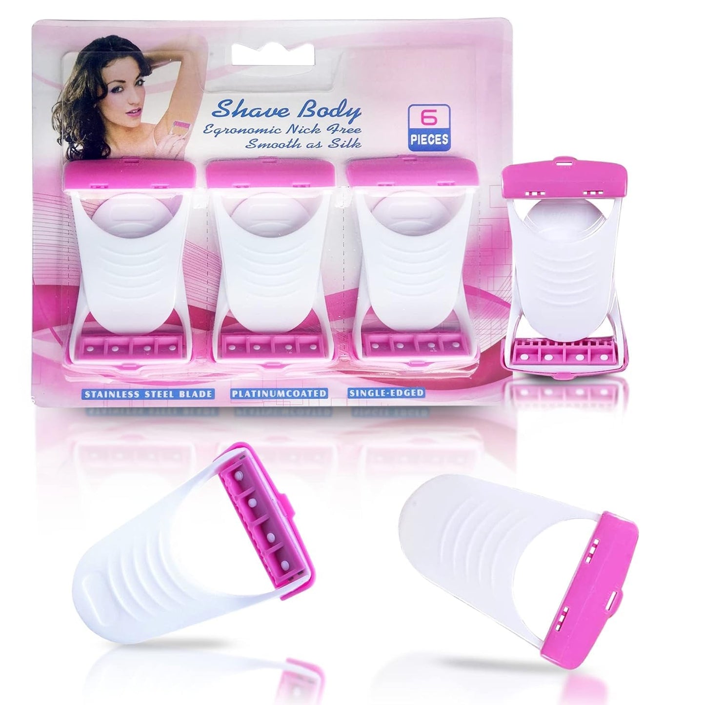 6 Pcs Women Shaver, Bikini Razor Soft