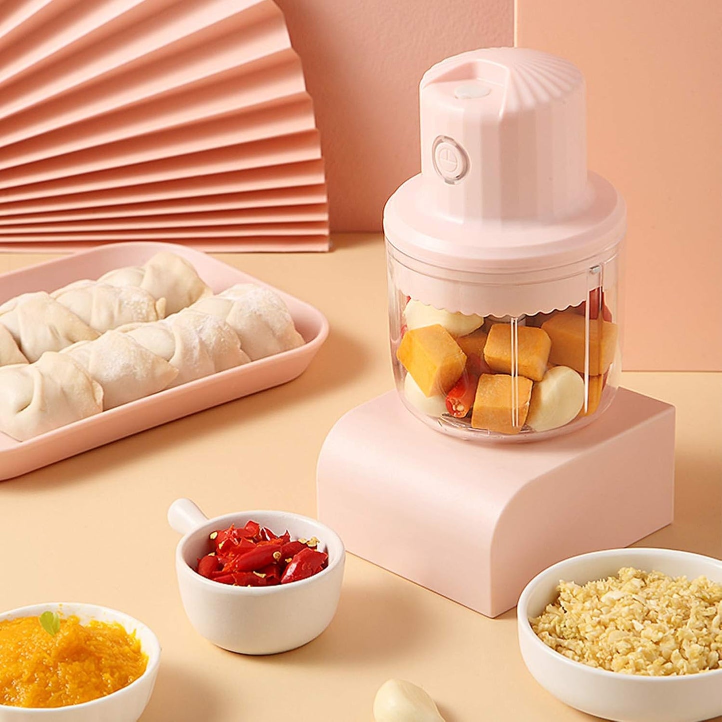 Electric USB Rechargeable Mini Chopper, High Power, Chop-Onion-Ginger-Vegetable-Pepper-Spices