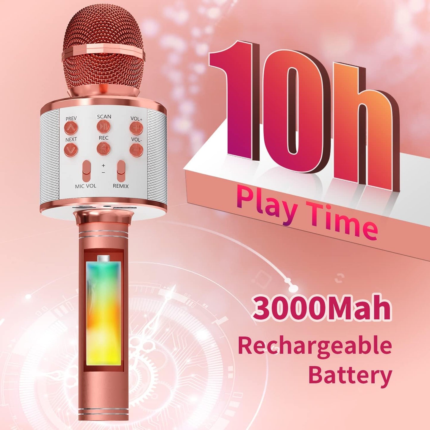 🎤Bluetooth Handheld Karaoke Speaker Player Machine For Kids-Adults