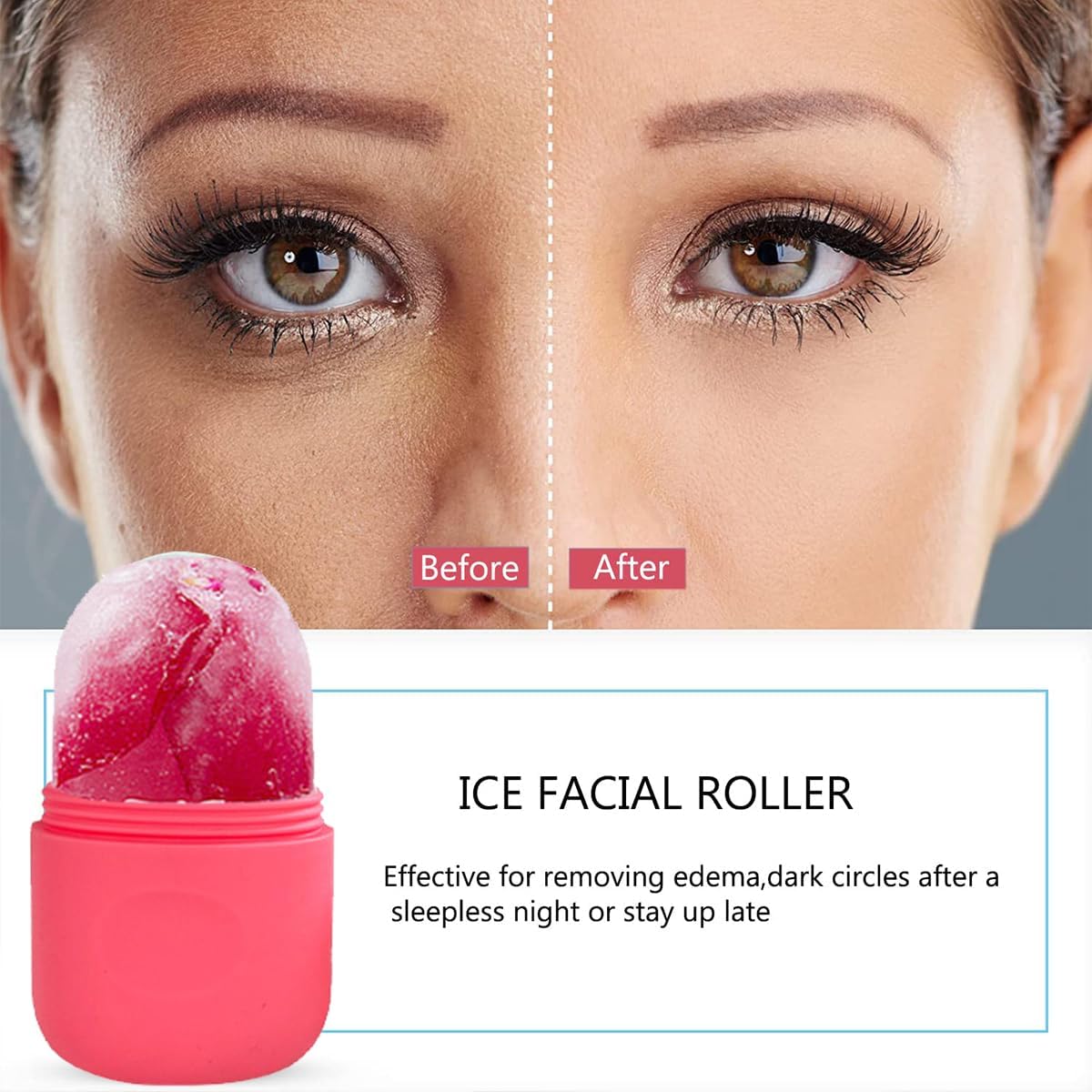 Ice Roller For Face, Beauty Facial Massage Ice Roller, Glow Cube Ice Roller for Face