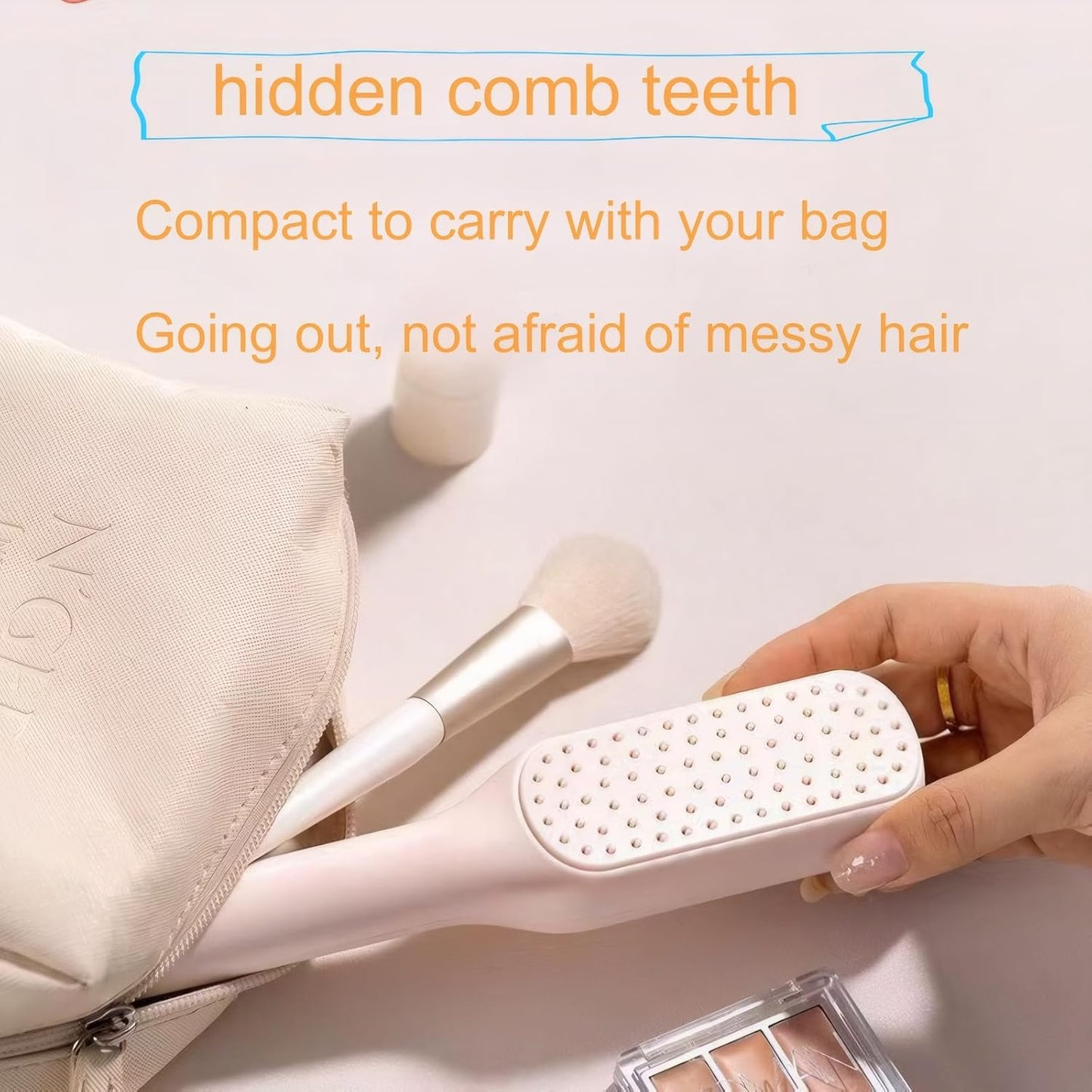 Self-Cleaning Hair Brush,  Anti-Static Massage Comb, Telescopic Magic Comb for Scalp Cleaning,