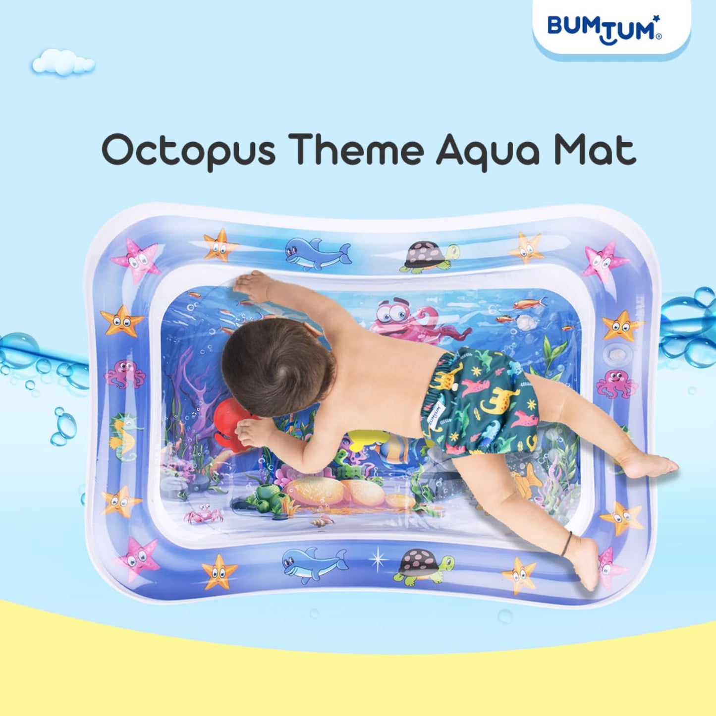 Baby Water Play Mat Toy Inflatable Tummy Time Leak-Proof