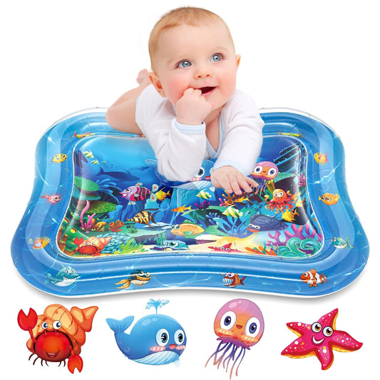 Baby Water Play Mat Toy Inflatable Tummy Time Leak-Proof