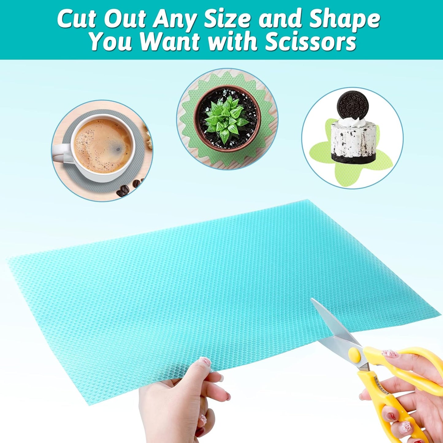 Refrigerator Liners Mats, Stain-Proof Liner for Shelf, Refrigerator, Cupboard, Drawer and Desk