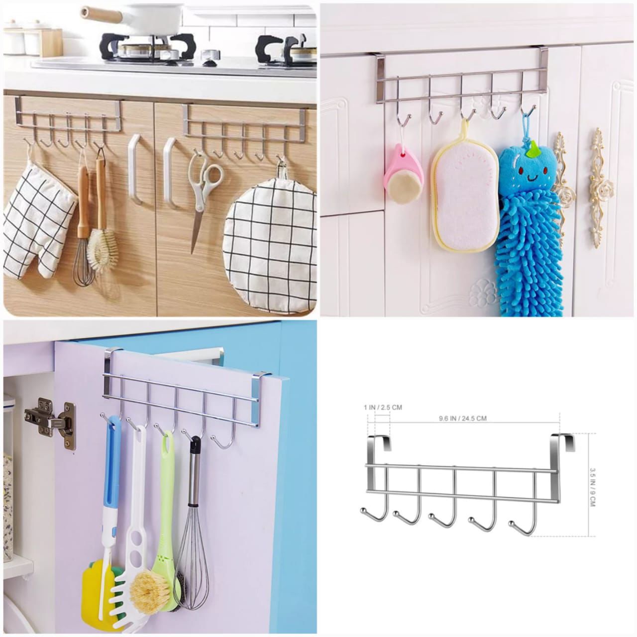 Door Hanger with 7 Hooks,Door Towel Hook Organize