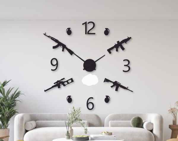 Gun Digits DIY Clock for Decor